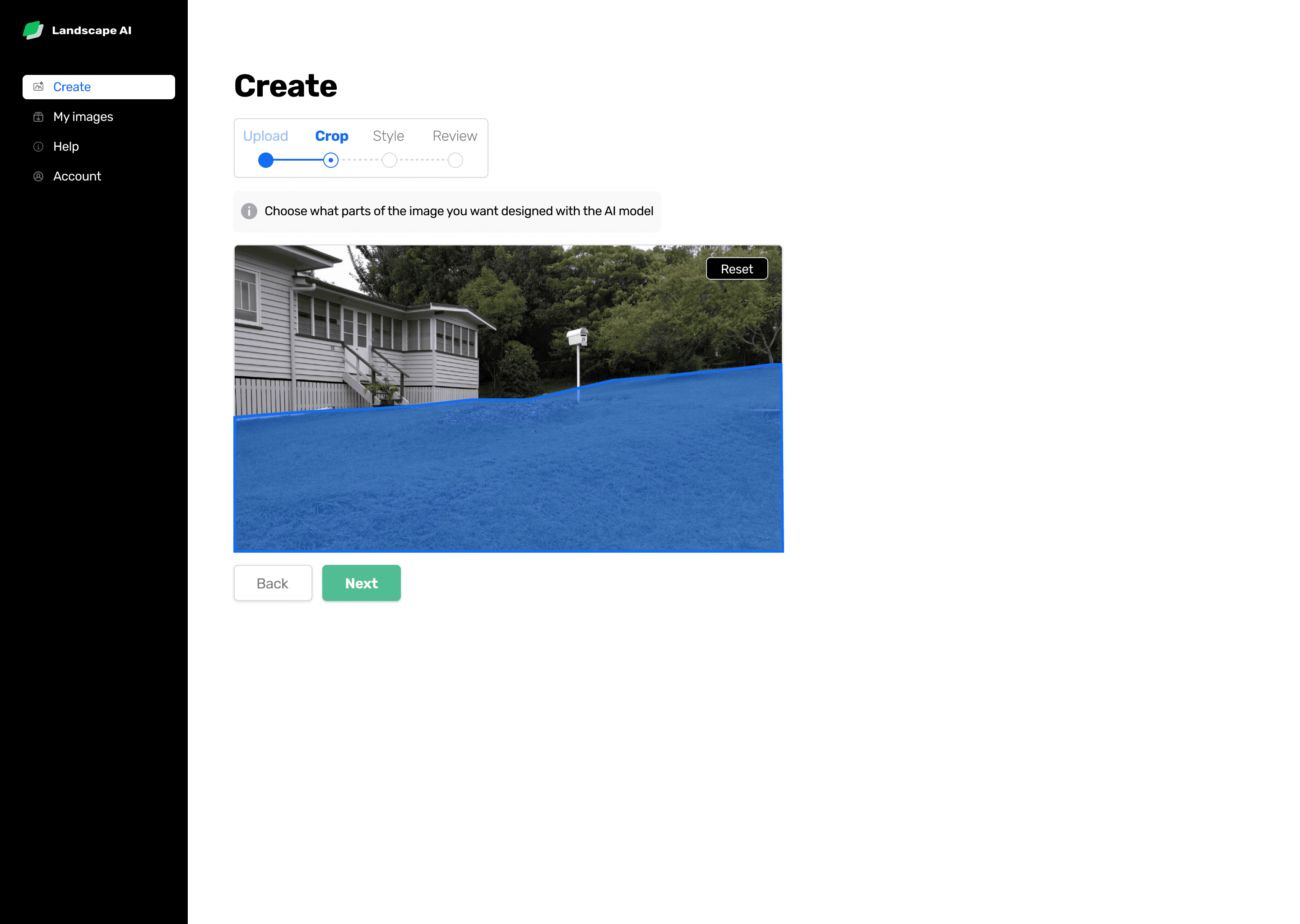 Canvas workspace for detailed image editing